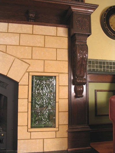 decorative ceramic tile fireplace