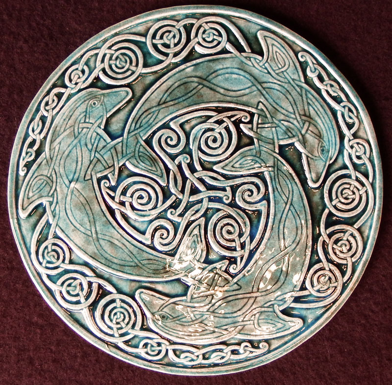 Celtic dolphin tile