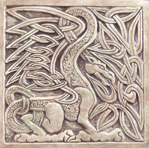 celtic dragon tile