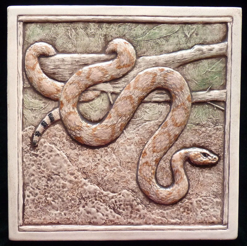decorative ceramic snake tile