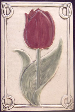 decorative ceramic tulip tile