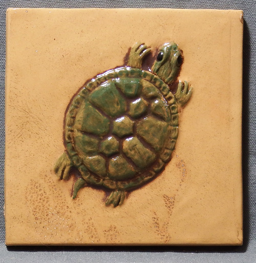 decorative ceramic turtle tile